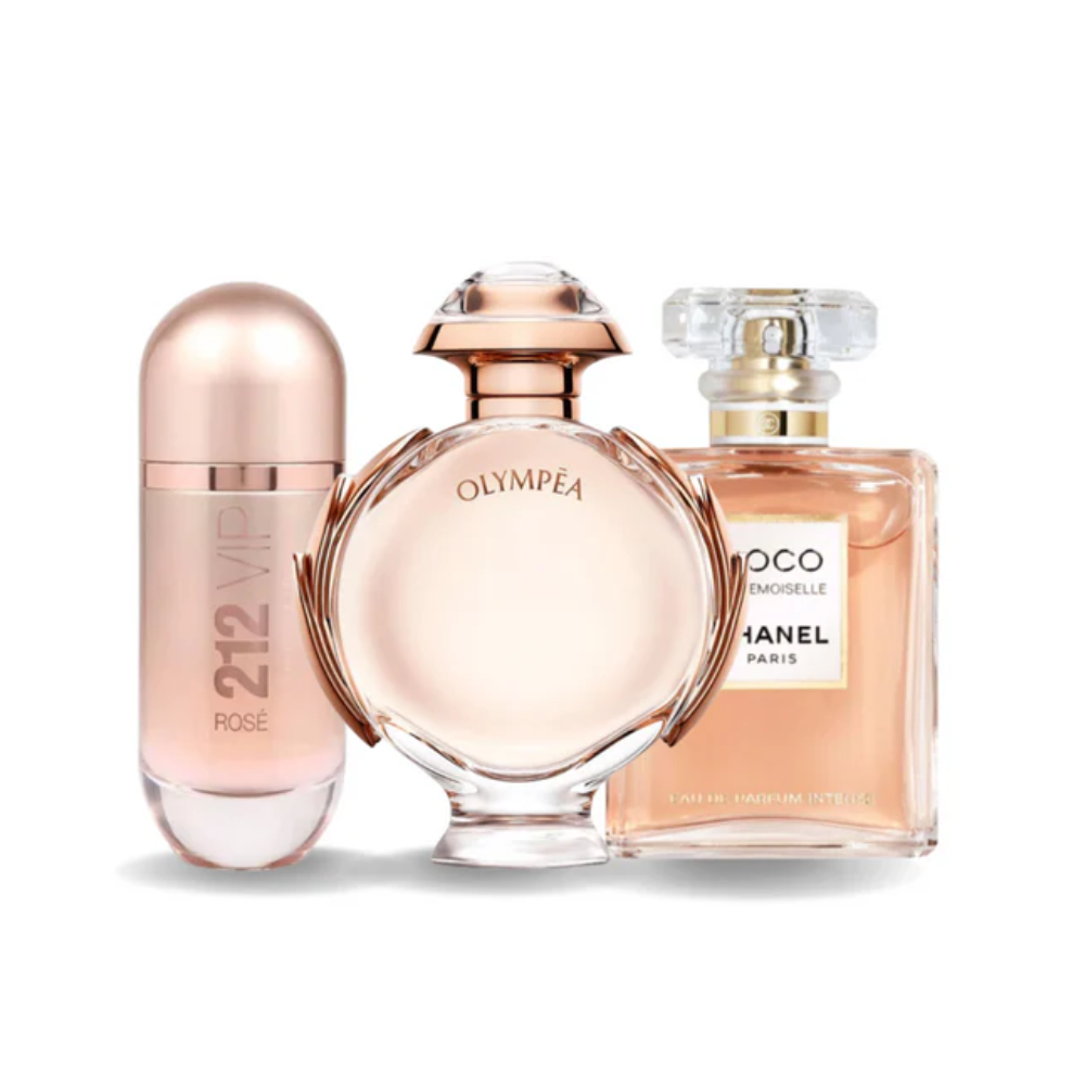 3 Parfums Carolina Herrera 212 VIP ROSÉ, Paco Rabanne OLYMPÉA et Chanel COCO MADEMOISELLE (Eau de Parfum)